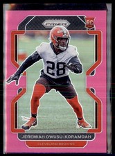 2021 Panini Prizm Pink Prizm Jeremiah Owusu-Koramoah Cleveland Browns 389