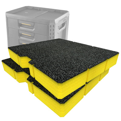 Shadow Foam Toughbuilt StackTech Schaumstoffeinlagen mit 3 XL Schubladen | Schaumstoff schneiden und abziehen