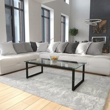 Flash Furniture Mar Vista Glass Coffee Table Matte Gold Frame 59.7D x 120W x 40H