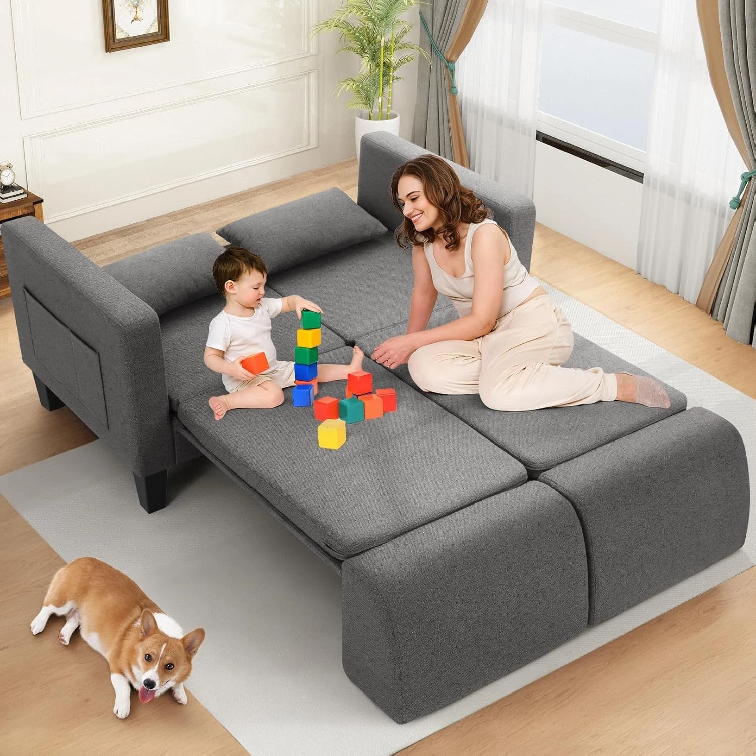 ✅ Comfy Pull Out Couch for Living Room, Bedroom, 2Color Loveseat Sofa Chair Gift
Opens in a new wind