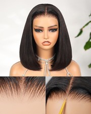 Bob Wig Human Hair 6x5 Glueless Wigs Human Hair Pre Cut HD Lace Closure Wig Bob