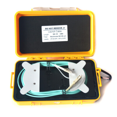 500m MMOF Multimode 50/125um SC/UPC - LC/UPC (OM4) Fiber Optic OTDR Launch Cable