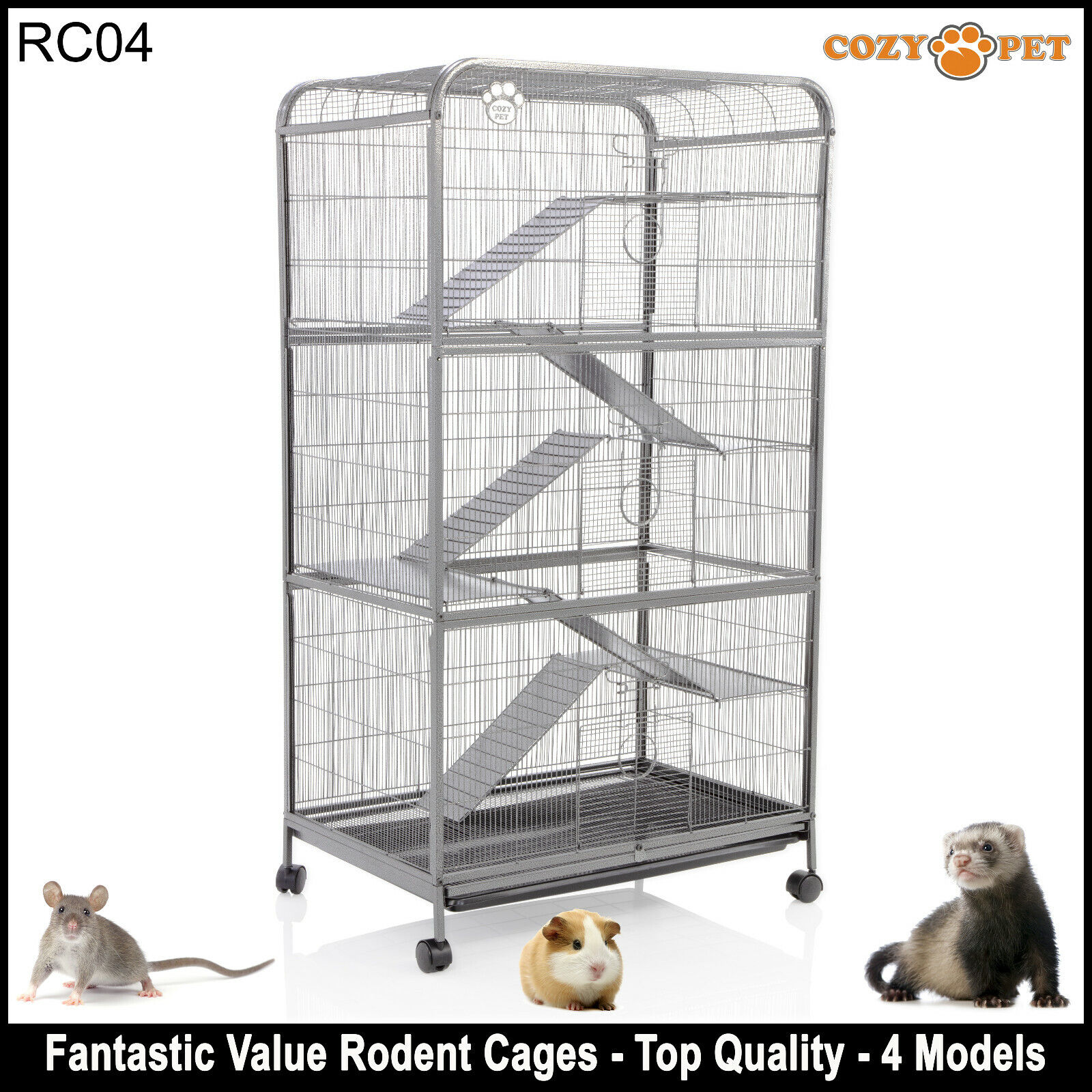 Cozy Pet Rodent Cage for Rat, Ferret, Chinchilla, Degu or other Small Pets  RC04