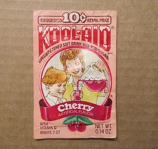 Vintage Kool-Aid Soft Drink Mix Packet Cherry 10¢ 70's 80's
