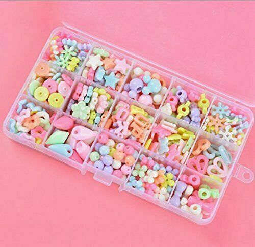 Jewellery Making Kit Beads Necklace Bracelets Charms Pendant DIY Craft Kids Gift - Picture 4 of 8