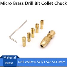 7 Pcs/Set Micro Brass Drill Bit Collet Chuck For Dremel Rotary Tool 0.5mm - 3mm