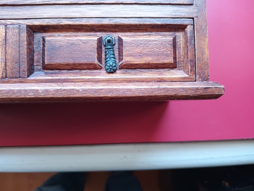 Vtg MCM Era *MELE Wooden Dresser Jewelry Box*◾Dresser Drawers Motif/3 "Drawers" - Picture 4 of 11