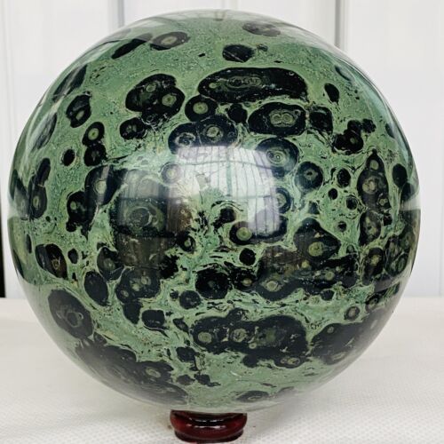 Natural Eye Green Kambaba Jasper Stromatolite Crystal Sphere Ball 6760G - Picture 8 of 12
