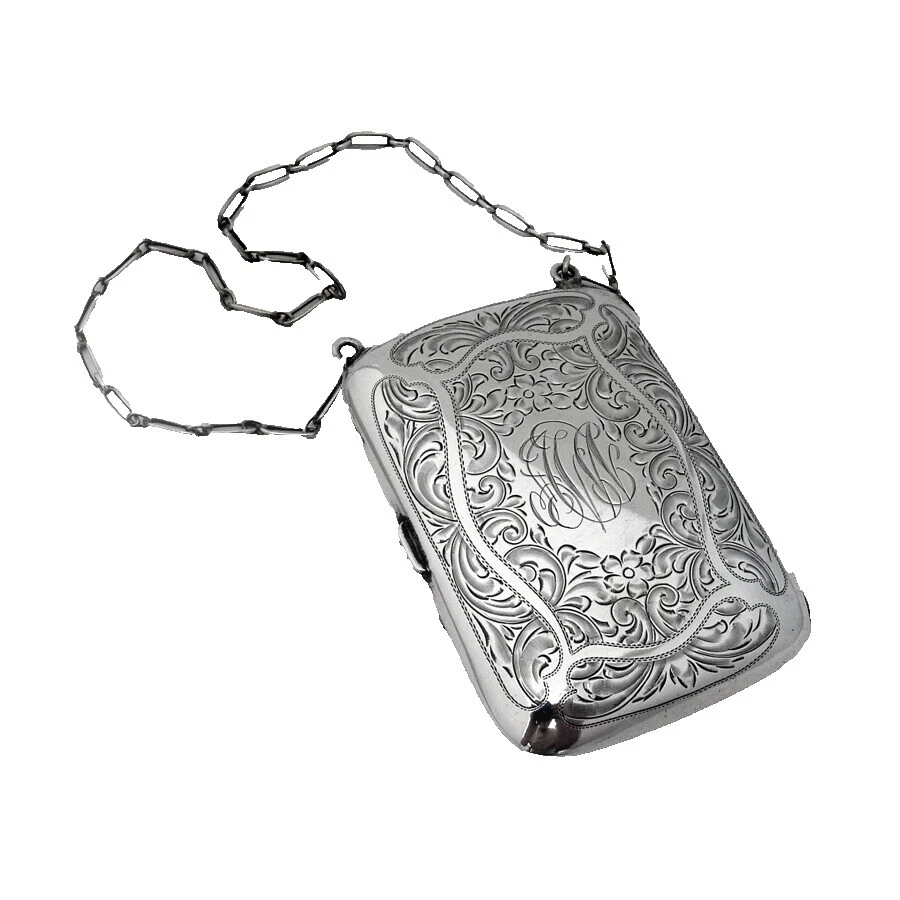 Bolsos, bolsos y estuches vintage de plata esterlina victoriana