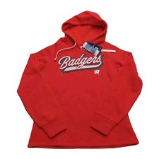 Fanatics Wisconsin Badgers Hoodie Women  s S Small Red Bucky College Football