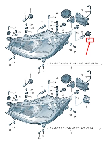 NEW SEAT ARONA KJ HEADLIGHT BULB HOLDER 6F0941156A ORIGINAL - Picture 10 of 11