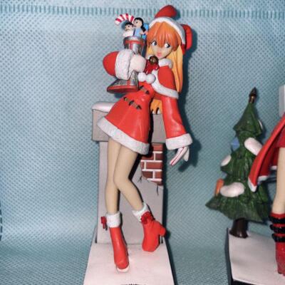 Evangelion Asuka Rei Ayanami Christmas Santa Figure 2 Set Limited