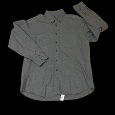 Vintage Woolrich Flannel Cotton USA Made Grey Large Shirt