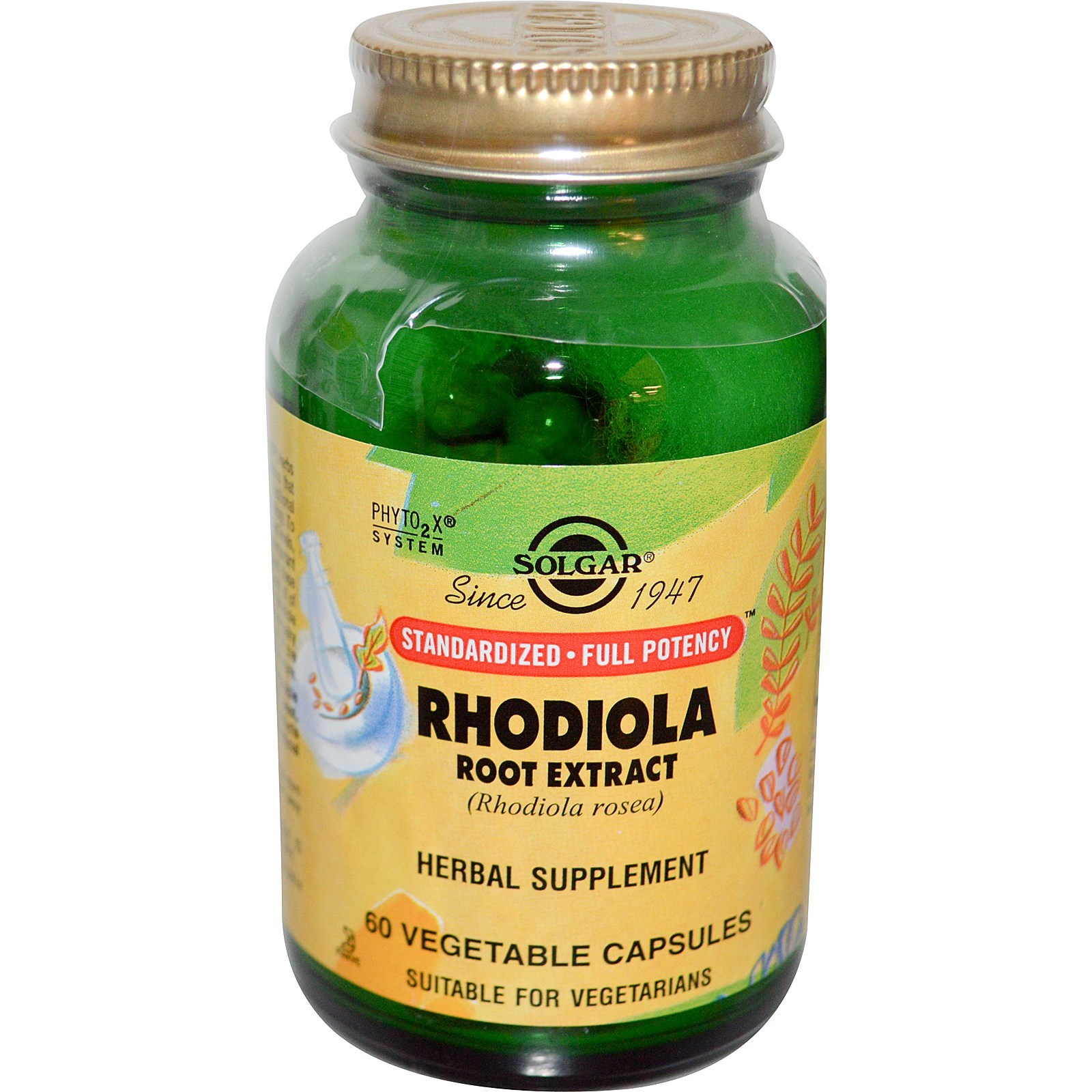 Rhodiola Root Extract, 60 Veggie Caps - Solgar