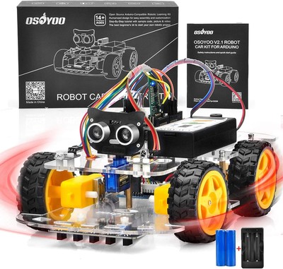 Hands-On V2.1 Robot Car Kit for Arduino - Bluetooth & Wi-Fi Control for Learning