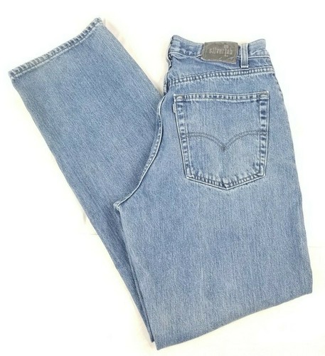 Loose Fit Tapered Leg Denim Jeans 32 