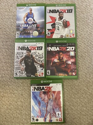 Microsoft Xbox ONE Games Lot of 5 NBA Games - NBA Live 16, NBA 2k 18, 19, 20 &22