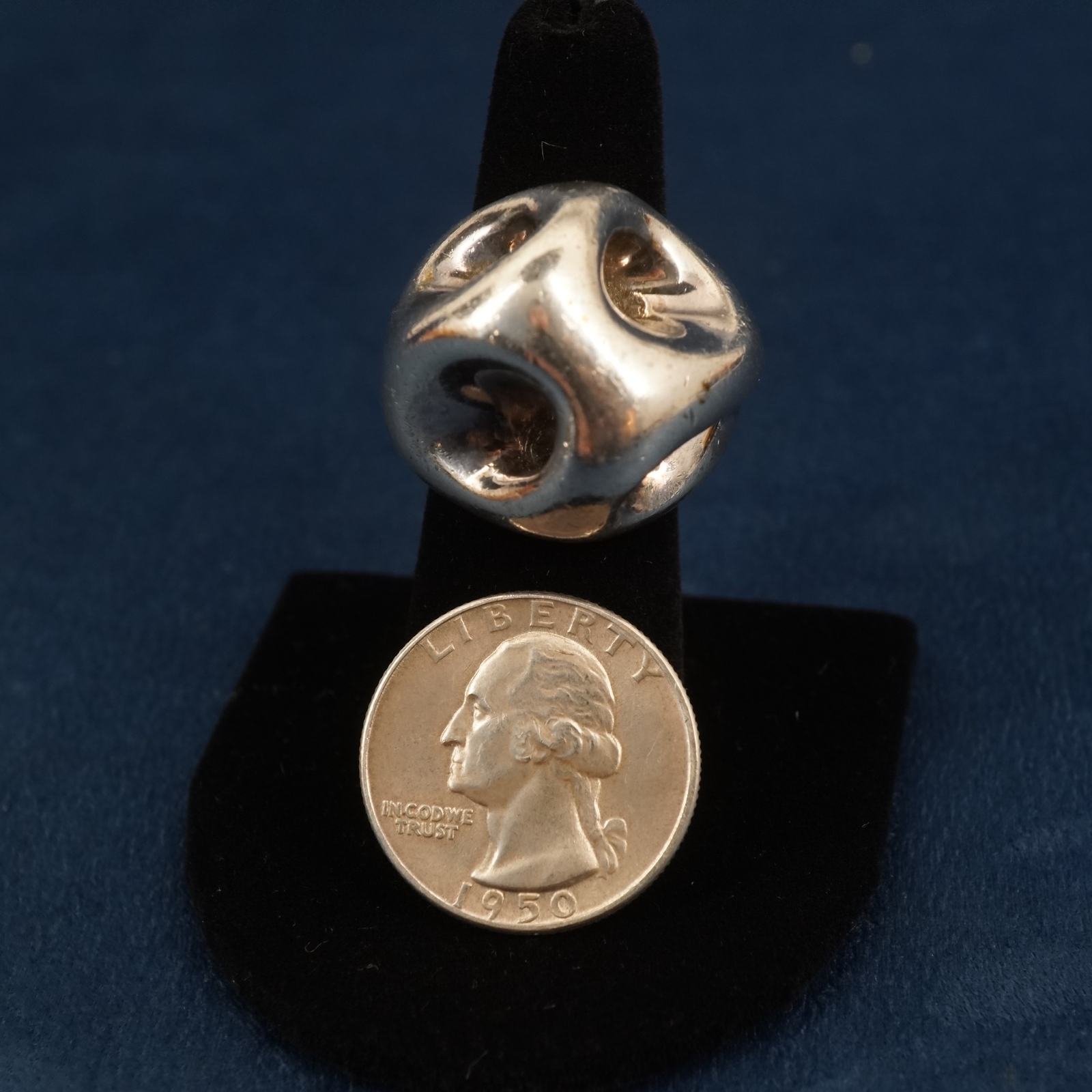 Joachim S'Paliu Sterling Silver Modernist/Abstract Ring - Free Shipping ...
