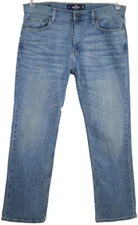 HOLLISTER Classic Straight Epic Flex Jeans Size 34 x 29 Boot Cut Denim