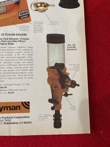 Vintage 1983 Lyman Model 1000 Powder Scale Print Ad - Picture 2 of 7