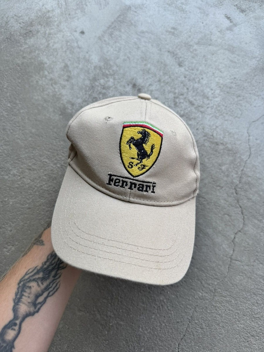 Casquette Vintage Ferrari Agip - Brodée Main, Années 90, Réglable, Occasion