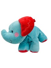 Fisher Price Plush Elephant Blue Crinkle Baby Rattle 7" Stuffed Animal Lovey