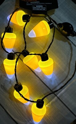 Horror-shop Halloween Halskette - Blinkende Jumbo Candy Corns