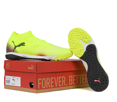 PUMA Future 8 Pro Cage Mens Turf Soccer Shoes Yellow Alert