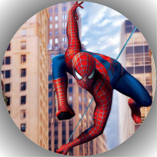 Cake pad birthday party cake picture fondant - oblate spiderman P1- Cake pad birthday party cake picture fondant - oblate spiderman P1-