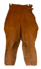 Vint. JODHPUR Riding Pants Suede  Fabric 1900"s 20's EQUESTRIAN Buckle  Button