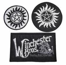 Supernatural Winchester Bros Anti-Possession Embroidered Iron on Patch Set of 3