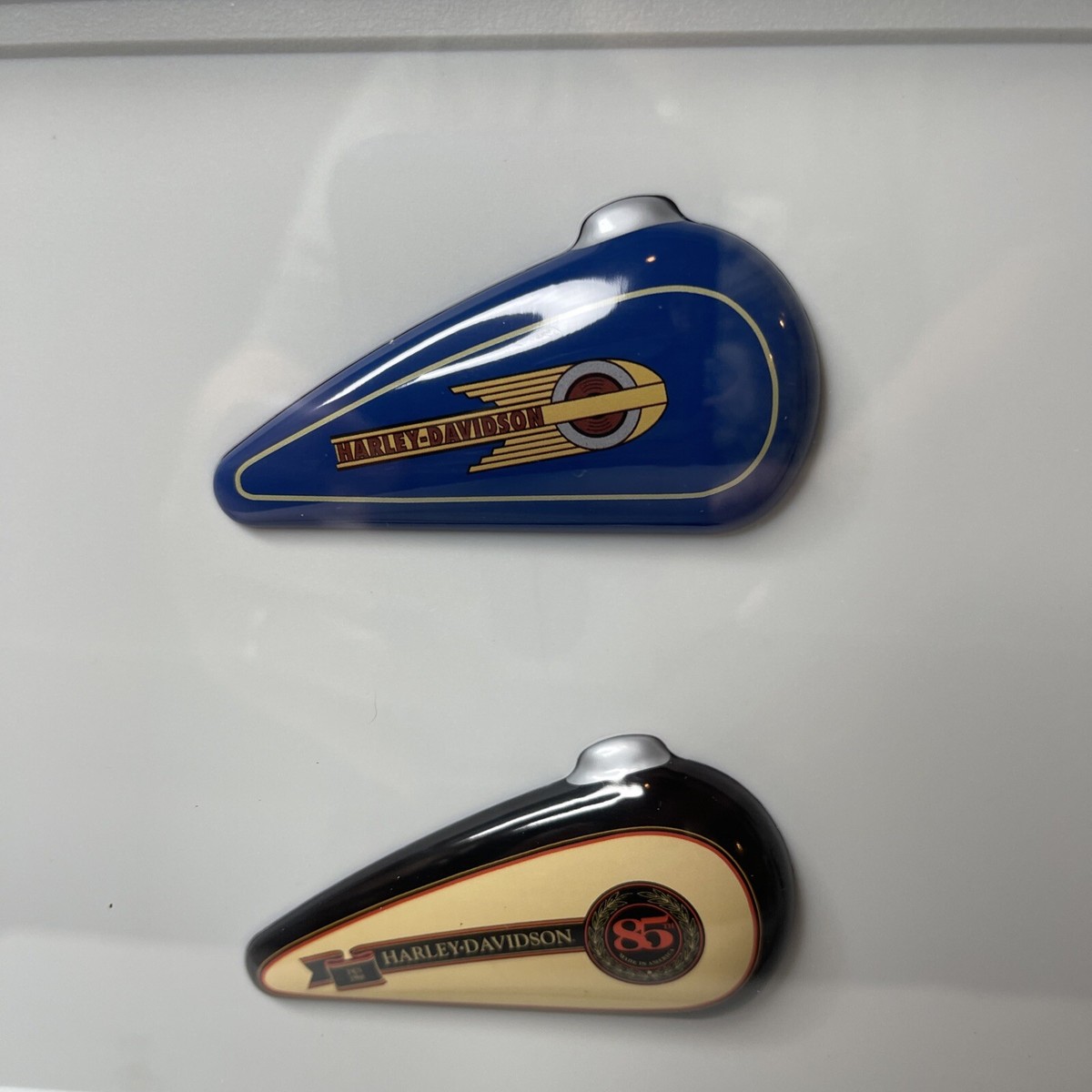 Harley Davidson Holiday Collectible Mini Gas Tank Set Shadow Box