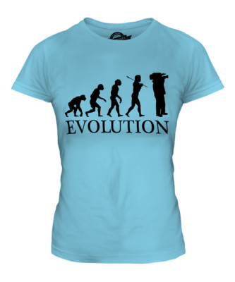 CAMERAMAN EVOLUTION OF MAN LADIES T-SHIRT TEE TOP GIFT PHOTOGRAPHER CAMERA