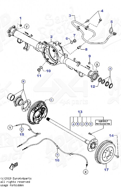 Arbre de roue Ford Ranger 2.2TDCi T7 à haute résistance de torsion pour transmission 4x4