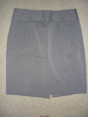 Chic Banana Republic Pencil Skirt, Gray Herringbone, Stretch Cotton, Career Sz 8