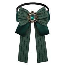 Womens Bow Tie Adjustable Rhinestone Bowtie for Women Ladies Girls Pre-tied W...