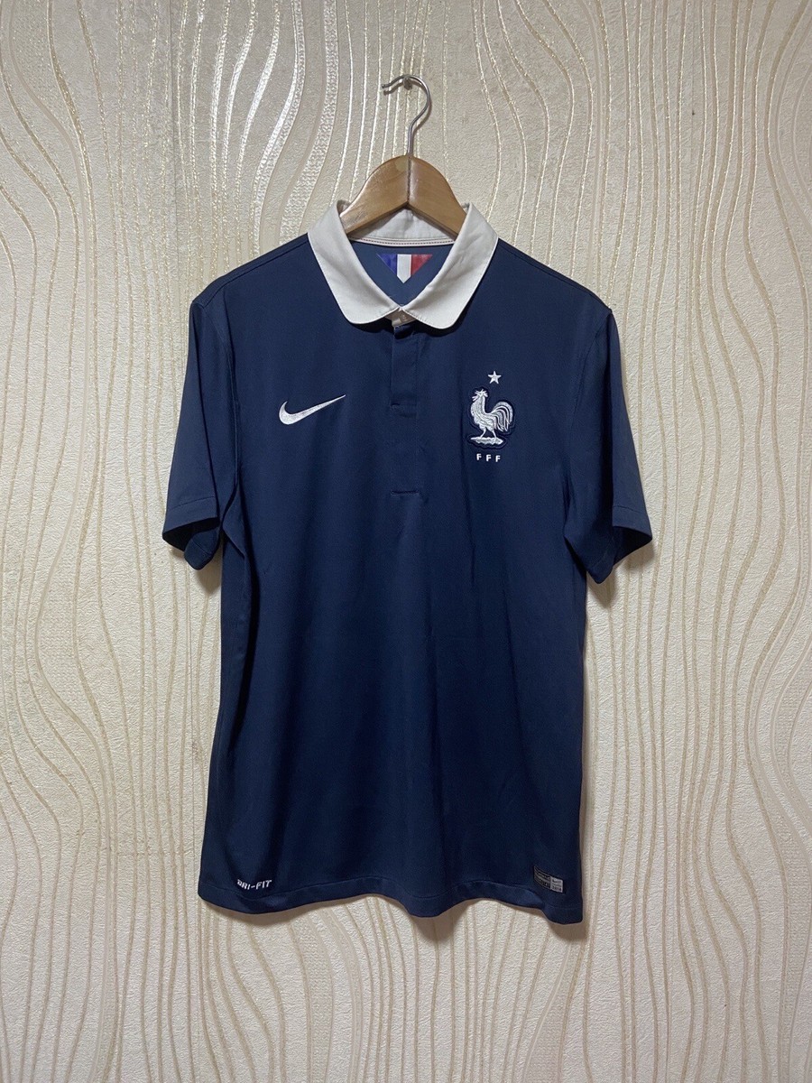 FRANCE 2014 2015 HOME FOOTBALL SHIRT SOCCER JERSEY NIKE 577926-410