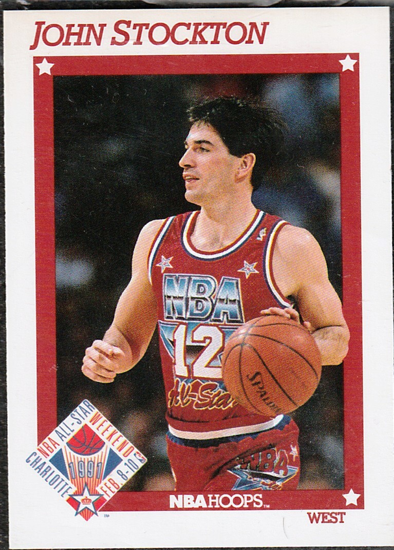 JOHN STOCKTON 1991-92 NBA Hoops Basketball All Star # 271