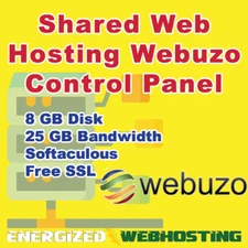 Advanced Web Hosting, Webuzo control panel, shared hosting, 8 GB Disk