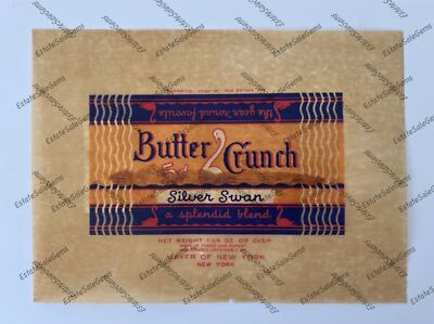 Vintage Butter Crunch Silver Swan Mayer of New York Candy Wrapper