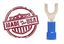 MVP 50 Blue Vinyl Ins 14-16 AWG Spade Fork Wire Connector Terminal 1/4" Stud USA