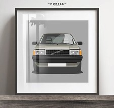 Volvo 340 Artwork Print, Classic Car Gift idea, Add Reg & Colour