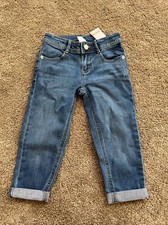 Gymboree nwt girls cropped jeans denim blue capri size 4