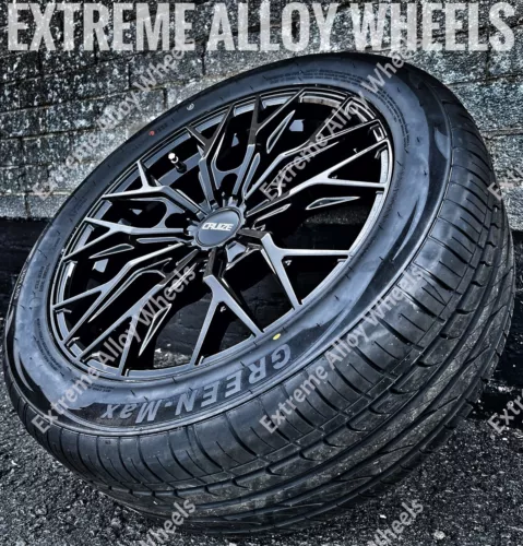 18" Black Gtx Alloy Wheels Fits Vw Transporter T5 T6 T28 T30 Rated 950kg + Tyres