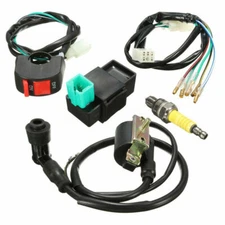 5 Wiring Loom Kill Switch Coil CDI Spark Plug Kit For 110CC 125CC 140cc Pit Bike