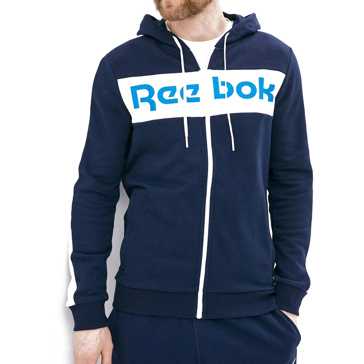 FS8475 Mens Reebok Training Essentials Logo Hoodie