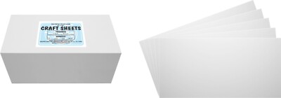 White Flex Plasticard Polystyrene Craft Sheets - 6''x12'' - .060'' thick - 100 Pack