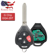 For 2010 2011 2012 2013 Toyota Corolla Keyless Car Remote Uncut Key Fob G Chip
