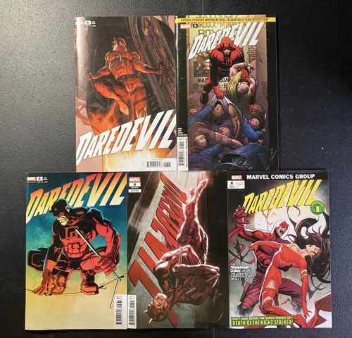 DAREDEVIL #8 1:25 VARIANT SET OF 5 BIANCHI MILLER SEGOVIA CAMPBELL COMIC BOOK BA