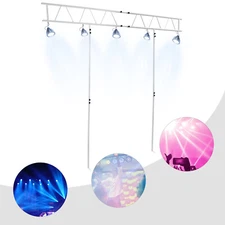 Light Truss Stand System, Trussing DJ Booth Kit 7x8ft Stage DJ Light Stand T-Bar